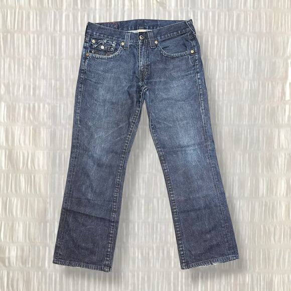 Vintage True Religion Men’s Blue Straight Leg Jeans - Size 34 - Picture 1 of 5